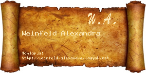 Weinfeld Alexandra névjegykártya